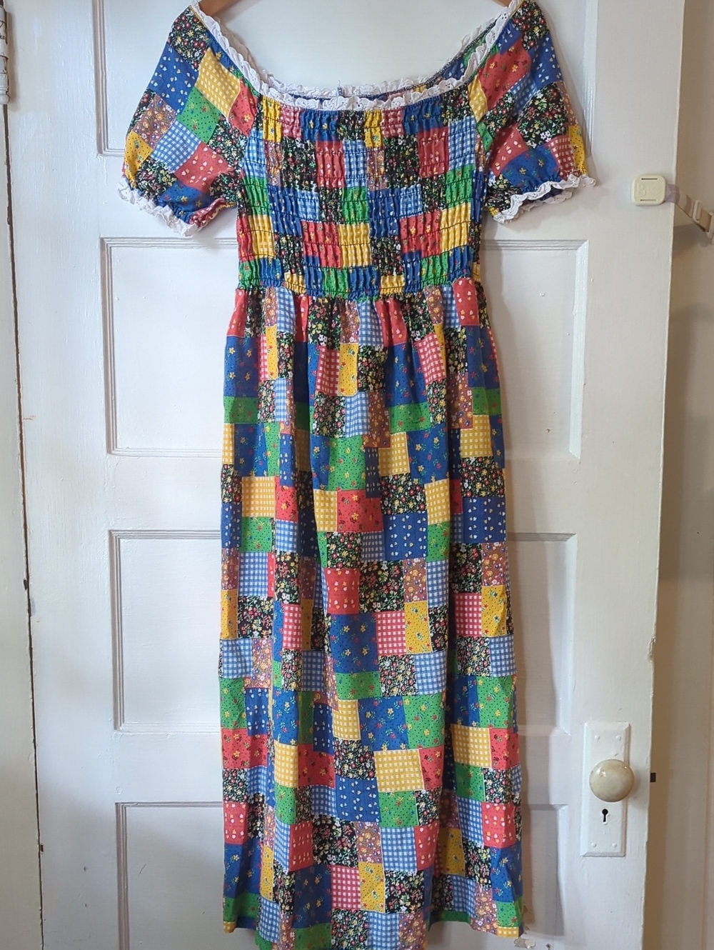 1970's Vintage Country Patchwork Dress